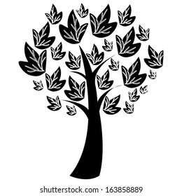abstract cute tree on a white background