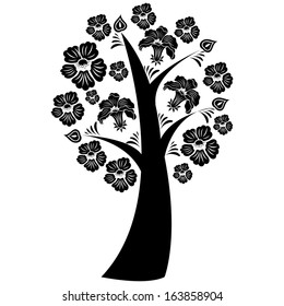 abstract cute tree on a white background