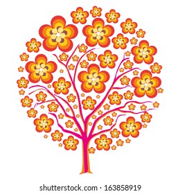 abstract cute tree on a white background