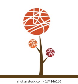 abstract cute tree on a white background