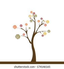 abstract cute tree on a white background