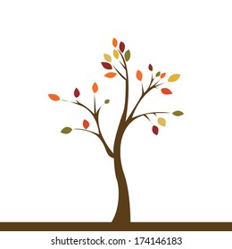 abstract cute tree on a white background