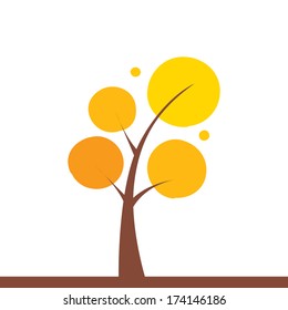 abstract cute tree on a white background