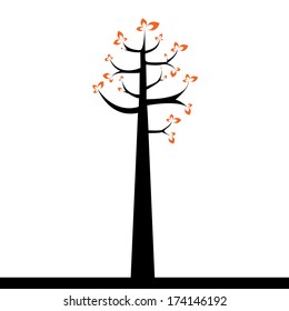 abstract cute tree on a white background