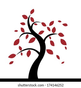 abstract cute tree on a white background