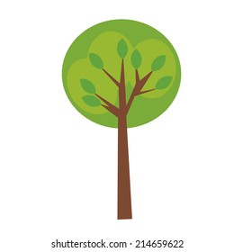 abstract cute tree on a white background