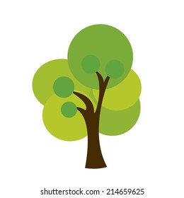 abstract cute tree on a white background