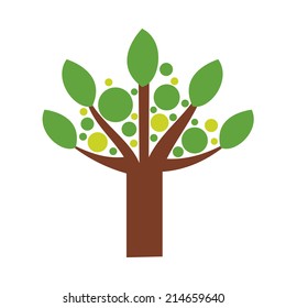 abstract cute tree on a white background