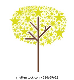 abstract cute tree on a white background
