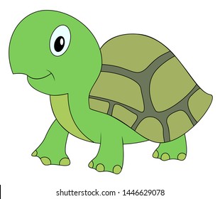 Grumpy Cartoon Turtle Vector Clip Art Stock Vector (Royalty Free) 132155171