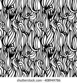 abstract cute vector seamless pattern with wave. Sea waves simulation.