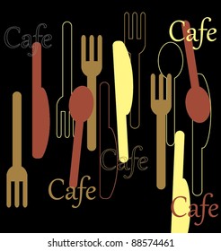 Abstract cutlery wallpaper