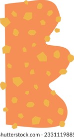 Abstract cutout dot shape. Abstract element.