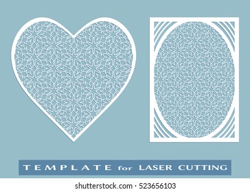 abstract cutout panel heart laser cutting stock vector royalty free