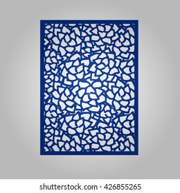 Abstract cutout panel for laser cutting.