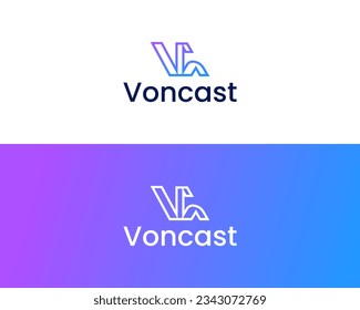 Abstract CV logo, CVS monogram logo design template vector