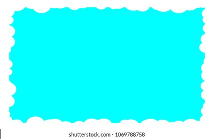 Abstract Cyan background. Cyan background in paper base style. broken cyan and white background color. 