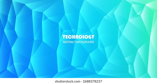 Abstract Cyan Blue Gradient Geometric Background. Modern Trendy design in Vector Illustration
