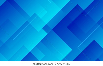 Fondo azul cian Abstractas de los cuadrados, composición moderna de las Formas apiladas dinámicas