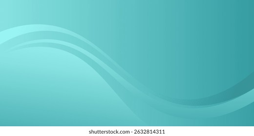 Abstract cyan color gradient geometric shapes wave design illustration background,EPS10