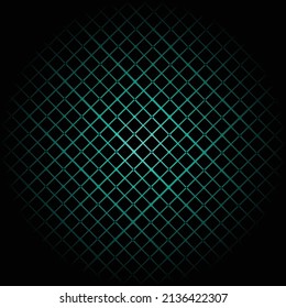 Abstract Cyan Metal Hexagon Halftone Background Pattern