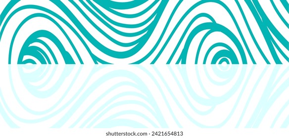 abstract cyan ocean waves curves pattern design background