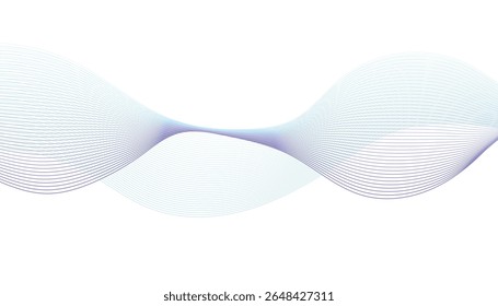 Abstract Cyan and Purple Wave Lines