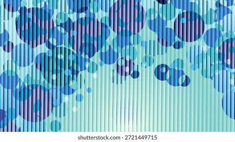Fondo Abstractas cian y verde azulado con Formas circulares superpuestas y textura de rayas de Vertical. Diseño moderno y limpio con Gradientes suaves y burbujas luminosas, perfecto para la marca corporativa, el arte digital, fondos de Web, Anuncios y composiciones visuales contemporáneas.