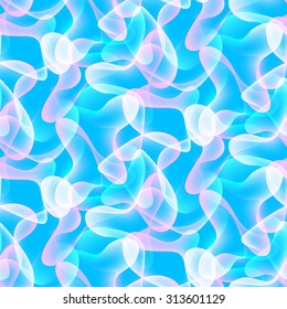 abstract cyan water seamless pattern vector illustration.