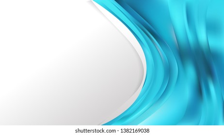 Abstract Cyan Wave Business Background