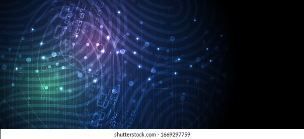 Abstract cyber background. Futuristic technology interface with geometric shapes
