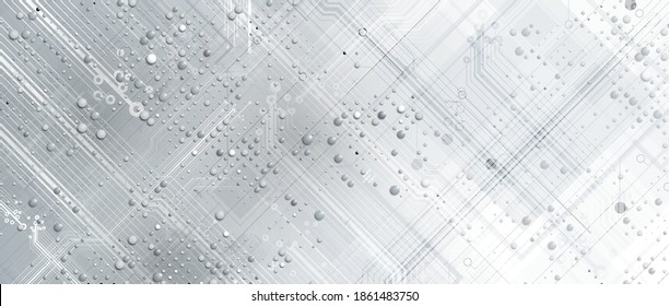 Abstract cyber background. Futuristic technology interface with geometric shapes