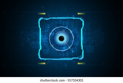 abstract cyber eye technology security data concept background