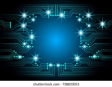 Abstract cyber hi speed digital technology, cyber security concept background, vector illustration.