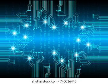 Abstract cyber hi speed digital technology, cyber security concept background, vector illustration.