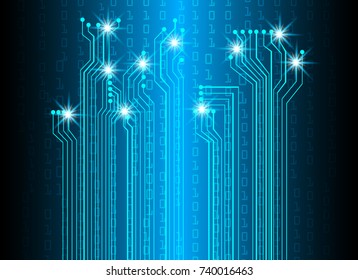 Abstract cyber hi speed digital technology, cyber security concept background, vector illustration.