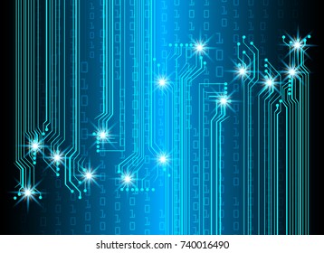 Abstract cyber hi speed digital technology, cyber security concept background, vector illustration.