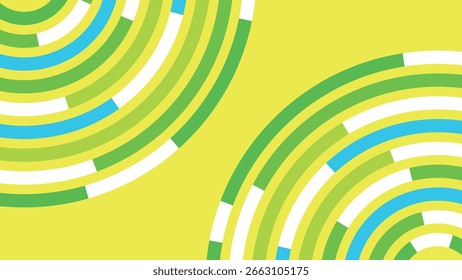 Abstract cyber image background of circles in summer colors