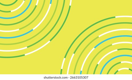 Resumo da imagem cibernética de fundo de círculos em cores de verão