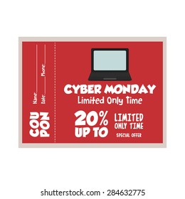 abstract cyber monday background with some special objects