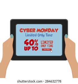 abstract cyber monday background with some special objects