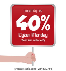 abstract cyber monday background with some special objects