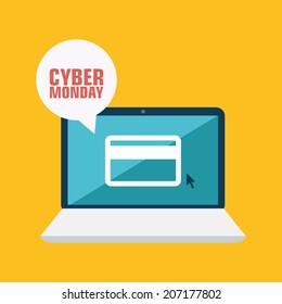 abstract Cyber Monday background with special objects