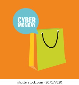 abstract Cyber Monday background with special objects