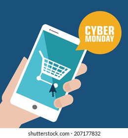 abstract Cyber Monday background with special objects