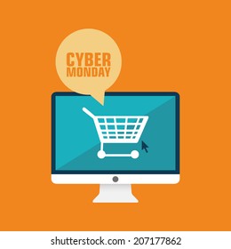 abstract Cyber Monday background with special objects