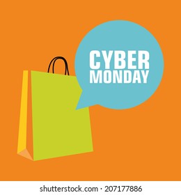 abstract Cyber Monday background with special objects