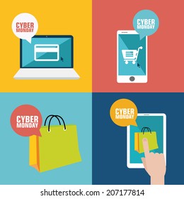 abstract Cyber Monday backgrounds with special objects