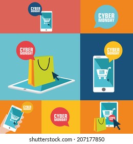 abstract Cyber Monday backgrounds with special objects