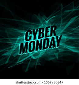 abstract cyber monday glowing background design template